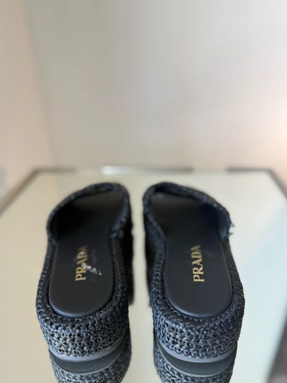 PRADA Logo espadrille slides 36 $1,150 - Picture 5 of 14